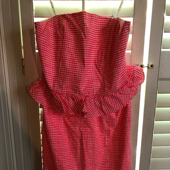 Lilly Pulitzer Gingham Dress Size 0 - Picture 1 of 4